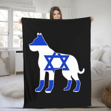 Discover Boxer Pet Silhouette Flag of Israel Baseball Tees Fleece Blankets