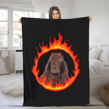 Discover Field Spaniel Pet Devil Dog Baseball Tees Fleece Blankets