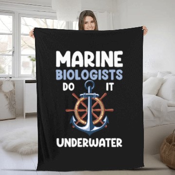Discover Marine Biologist Do It Underwater Zookeeper Jellyfish 1 Fleece Blankets