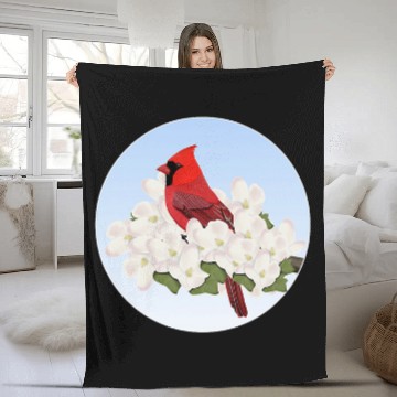 Discover Cardinal Bird Birdlover Birdwatcher Biologist Ornithologist Fleece Blankets