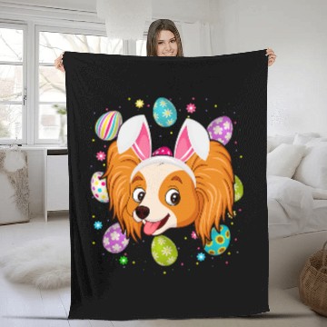 Discover Papillon Pet Easter Egg Lover Bunny Ear Papillon Dog Face Easter Sunday Baseball Tees Fleece Blankets
