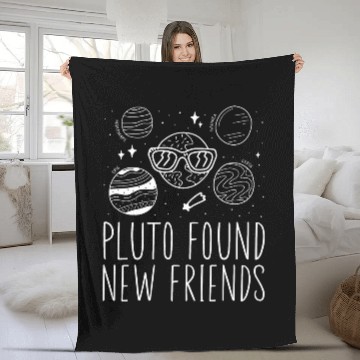 Discover Pluto Found New Friends Pluto Lover Astronomer Baseball Tees Fleece Blankets