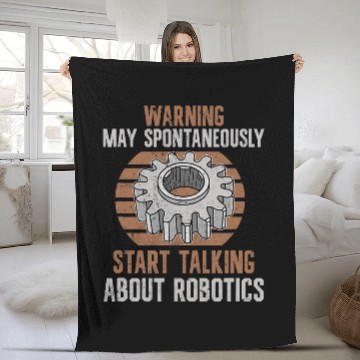 Discover Robot Engineer Science Robot Mechanic Tech Intelligence Fleece Blankets