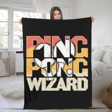 Discover Sport Ping Pong Wizard Baseball Tees Fleece Blankets