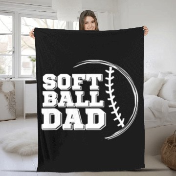 Discover Sport Softball Mens Softball Dad Softball Gift Softball Fleece Blankets
