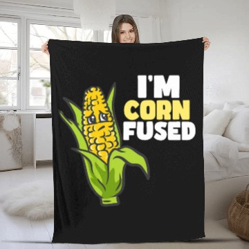 Discover Corn Cob Design For Maize Food Lover 2Im Cornfused Fleece Blankets