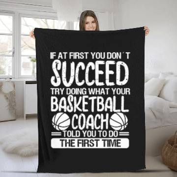 Discover Basketball Coach Baseball Tees Fleece Blankets