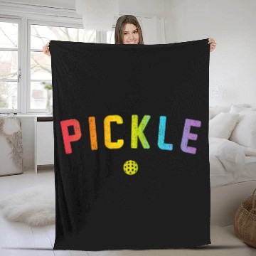 Discover Sport Pickleball Lover Pickle Ball Player Gay Pride Rainbow Baseball Tees Fleece Blankets