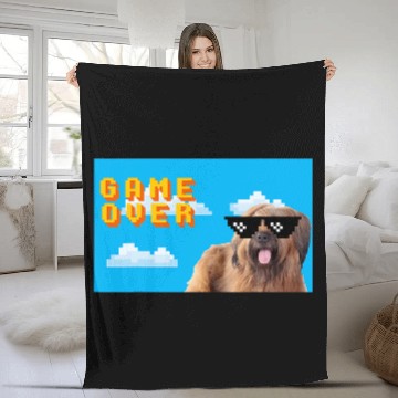 Discover Briard Pet 8Bit Game Over Baseball Tees Fleece Blankets