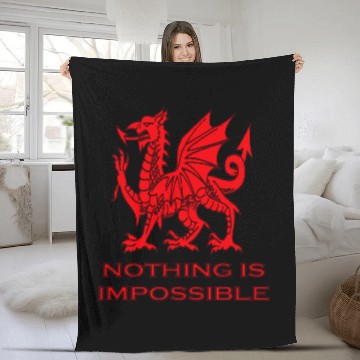 Discover Sport Rugby Dragon Nothing Is Impossible Welsh Rugby Union Dragon Baseball Tees Fleece Blankets