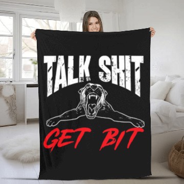 Discover Belgian Malinois Pet Talk Shit Get Bit Belgian Shepherd Malinois Fleece Blankets