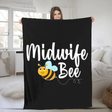 Discover Midwife Bee Bumblebee Funny Baseball Tees Fleece Blankets