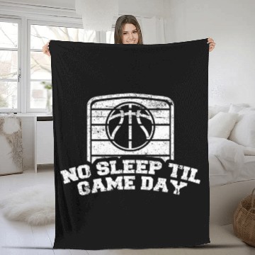 Discover No Sleep Til Game Day Trainer Game Match Basketball Coach Fleece Blankets