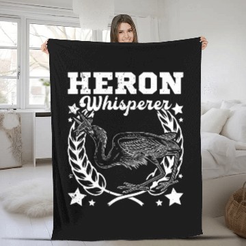 Discover Heron water wildlife birdwatching birder biologist binocular 15 Fleece Blankets