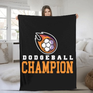 Discover Sport Dodgeball champion for a dodgeball player 1 Fleece Blankets