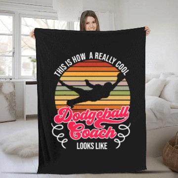 Discover Sport Dodgeball Really Cool Dodgeball Coach Fleece Blankets
