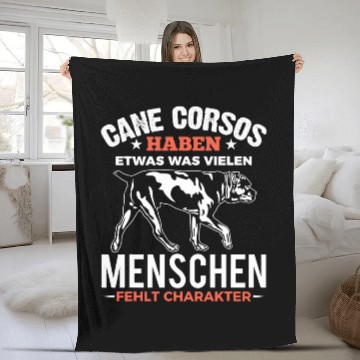 Discover Cane Corso Pet Character Funny Saying Fleece Blankets