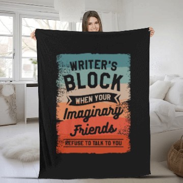 Discover Writers Block When Your Imaginary Friends Refuse To Talk 1 Baseball Tees Fleece Blankets
