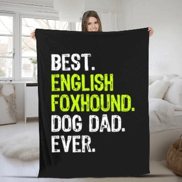 Discover Foxhound Pet Dog Dad Fathers Day 8 Fleece Blankets