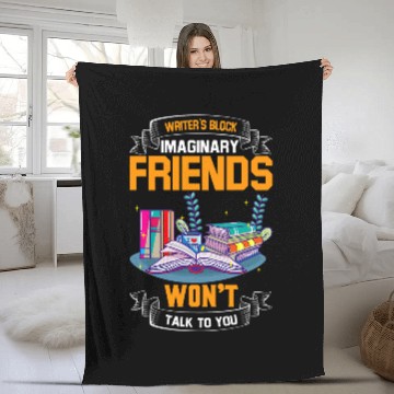 Discover Writers Block Imaginary Friends Wont Talk To You Author 1 Baseball Tees Fleece Blankets
