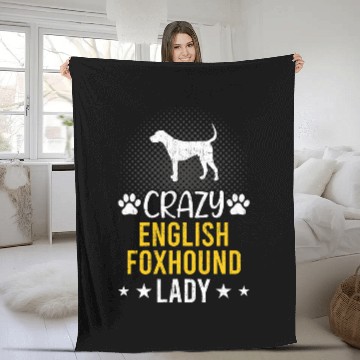 Discover Foxhound Pet crazys English Foxhound Lady Baseball Tees Fleece Blankets
