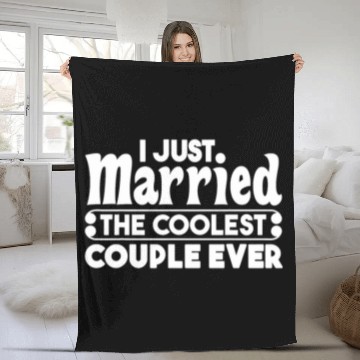 Discover I Just Married The Coolest Couple Ever Wedding Officiant Baseball Tees Fleece Blankets