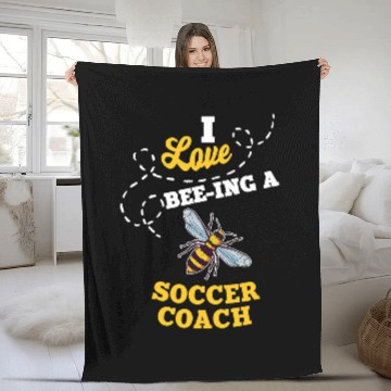Discover I Love BeeIng A Soccer Coachs Honey Bee Job Profession Baseball Tees Fleece Blankets