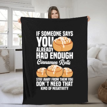 Discover Cinnamon Roll Lover Essentials Baker Gear Cinnamon Rolls Fleece Blankets