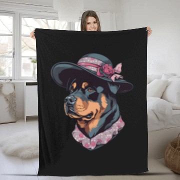 Discover Rottweiler English Lady Funny Dog Victorian 2 Baseball Tees Fleece Blankets