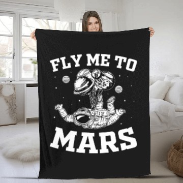 Discover Fly Me To Mars Fleece Blankets