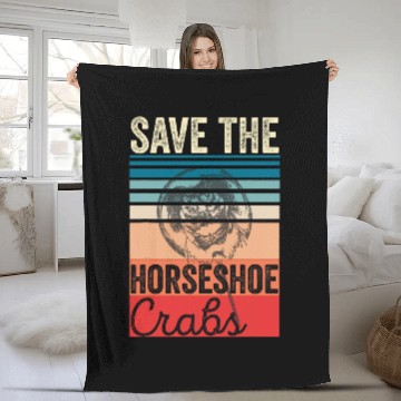 Discover Save The Horseshoe crabs Biologists Ocean Animals Lover Mom Fleece Blankets