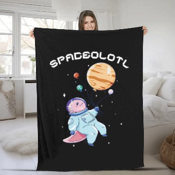 Discover Solar System Astronaut Axolotls Space Planets Space Astronomy Fleece Blankets