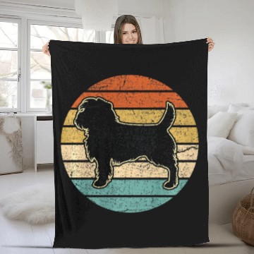 Discover Kids Affenpoo Dog Gift Affenpinscher Poodle Mix Fleece Blankets