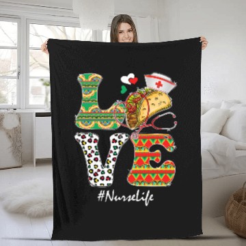Discover Funny Love nurses Life Nursing Taco Stethoscope Cinco De Mayo Zip Fleece Blankets