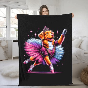 Discover Ballerina Nova Scotia Duck Tolling Retriever Dancing Fleece Blankets