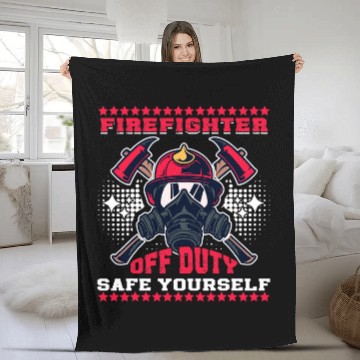 Discover Firefighter Volunteer Fireman Off Duty 2Firefighter Zip Fleece Blankets