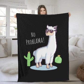 Discover Llama Pet No Problama 63 Baseball Tees Fleece Blankets