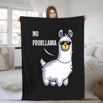 Discover Llama Pet No Probllama 19 Baseball Tees Fleece Blankets