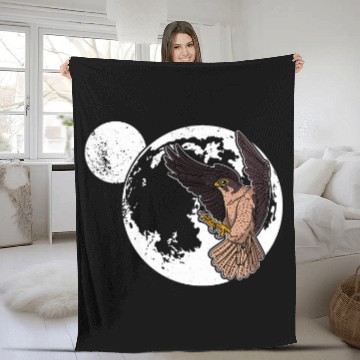 Discover Hawk Pergrim Falconery Bird Species Ornithologist 1 Fleece Blankets