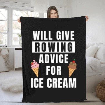 Discover Rowing Advice For Ice Cream Sport Rower Coachs Funny Rowing Baseball Tees Fleece Blankets