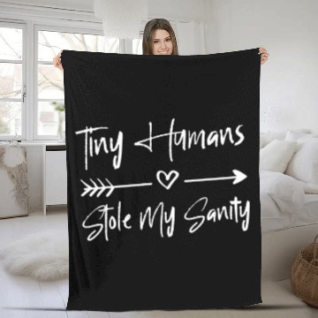 Discover Tiny Humans Stole My Sanity Zip Fleece Blankets