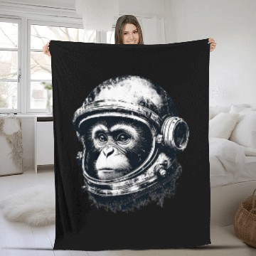 Discover Cosmic vintages Space Travel Astronaut Monkey Retro Helmet Baseball Tees Fleece Blankets