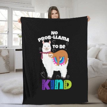 Discover Llama Pet No Prob Llama  Be Kind Bullying Graphic Plus Size Fleece Blankets