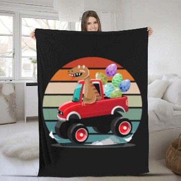 Discover Dinosaur Pet Easter Eggs Trex Monster Truck Citing Supercar Automotive Baseball Tees Fleece Blankets