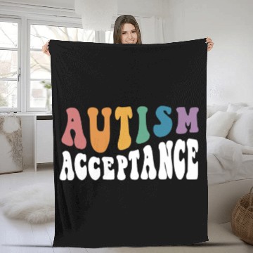 Discover Autism Puzzle Acceptance Special Education Teacher Gifts Fleece Blankets