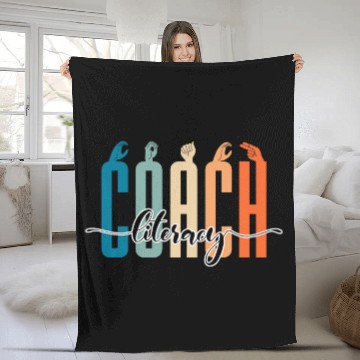 Discover Reading Teacher Reading Coachs Literacy Coach Zip Fleece Blankets