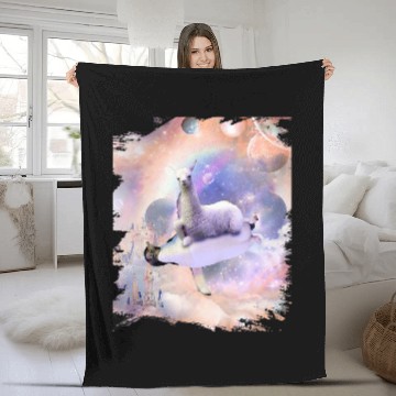 Discover Llama Pet Space Llama Riding Penguin 9 Baseball Tees Fleece Blankets