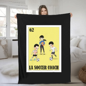 Discover Funny Mexican Design for Trainers La Soccer Coach Fleece Blankets