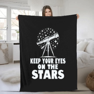 Discover Astronomy Astronomer Telescope Stargazer Stargazing Zip Fleece Blankets
