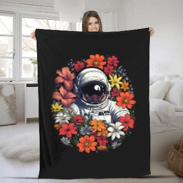 Discover astronaut in flowers cottagecore style for astronauts 3 Baseball Tees Fleece Blankets
